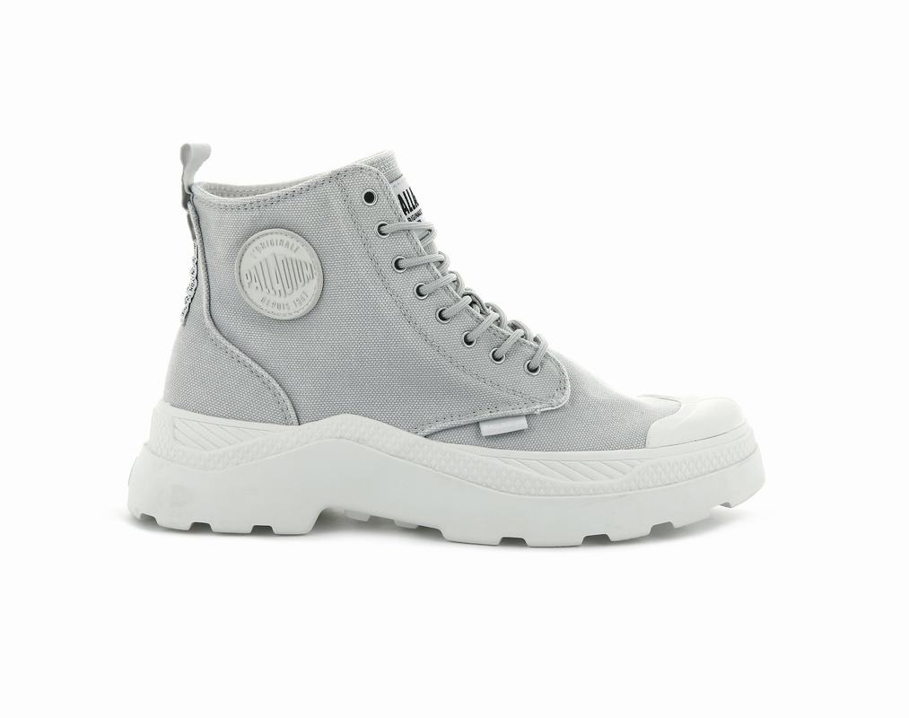 Palladium Pallakix Hi Canvas Men's High Top Sneakers Grey (UEDJ79416)